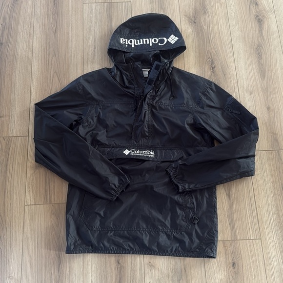Columbia Black Windbreaker Jacket Lightweight Water-Resistant - Picture 6 of 11